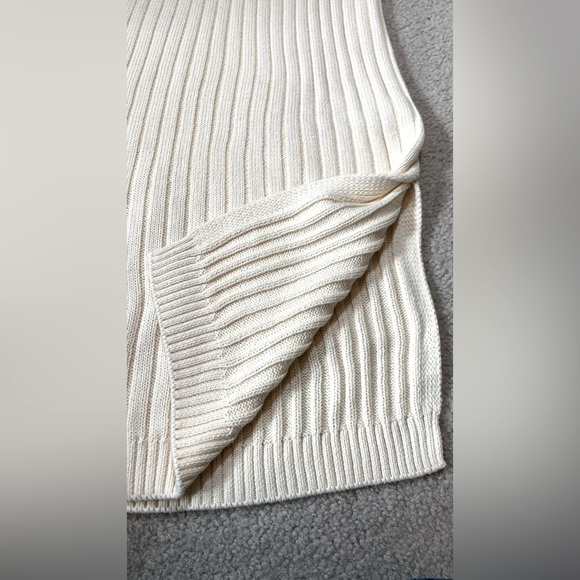 NWT Stitches + Stripes Ribbed V-Neck Maxi Sweater Dress Women Cotton Small Med - Picture 5 of 7